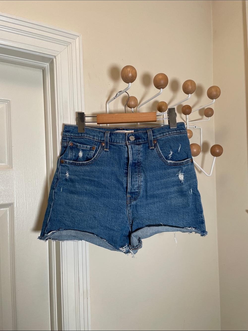Levi's - Ribcage Shorts Denim Cutoffs - Blue - 29